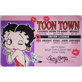 Betty Boop ELVIS PRESLEY inspired Viva Las Vegas Drivers License fake id card 