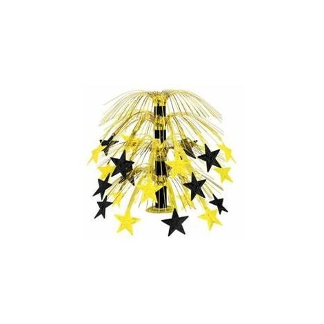  Cascading Stars Centerpiece - Black & Gold