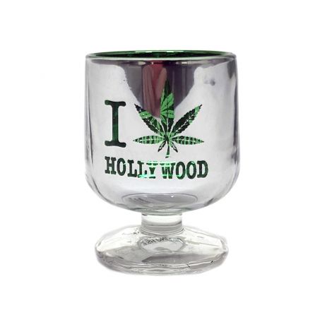  green marijuana leaf brandy snifter