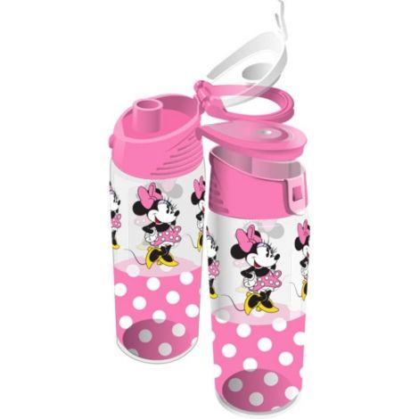  Disney Minnie Mouse Pink Polka Dot Water Bottle, 9 Inch 