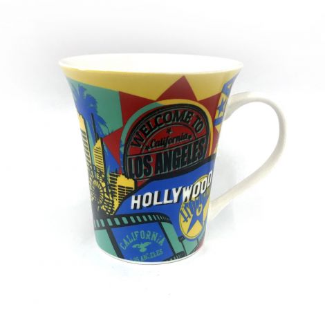  Los Angeles Colorful Latte Mug with icons