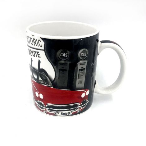  Black white and Red Route 66 Coffee Mug