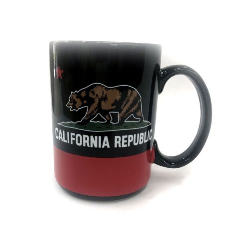  Large Black and Red California Republic Coffee Mug