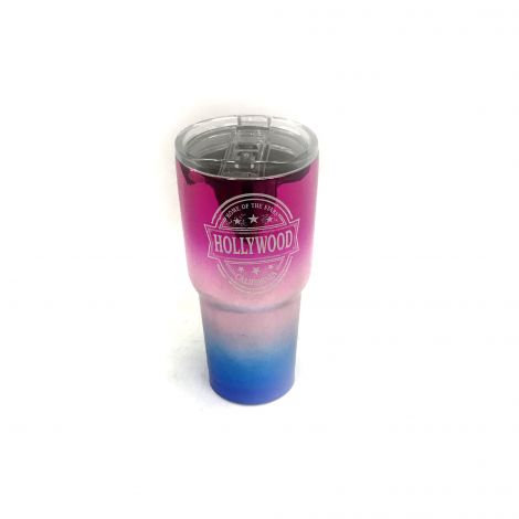 Large Hollywood Ombre Teal and Purple Travel Mug