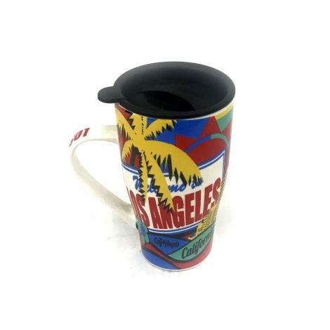  Color Los Angeles porcelain travel mug