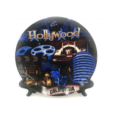  Hollywood Blue with icons Collector Plate 