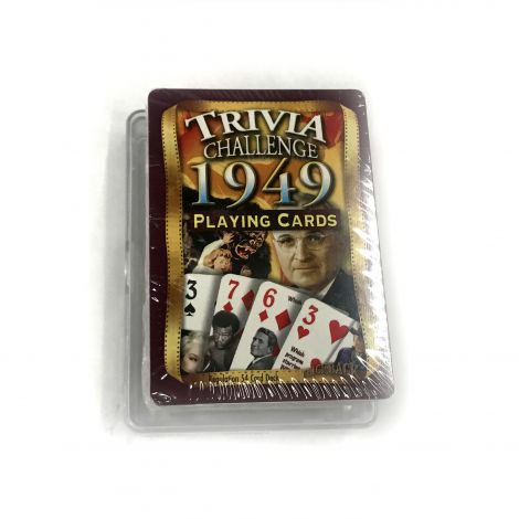 Facts From Year "1949" Trivia Deck and Playing Cards