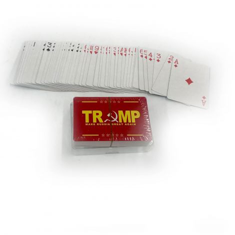  Donald Trump "Make Russia great again" Playing Cards - Red