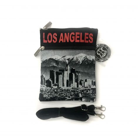  Black & White Los Angeles Neck Wallet