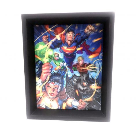  DC Justice League Attack Panels 8x10 3D Shadowbox