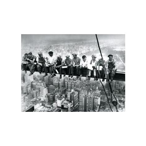  1932 Construction Workers Lunching on a Crossbeam Poster