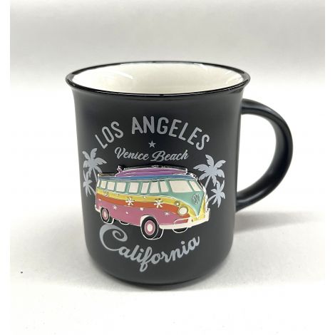  Black LA mug Metal Plate rainbow