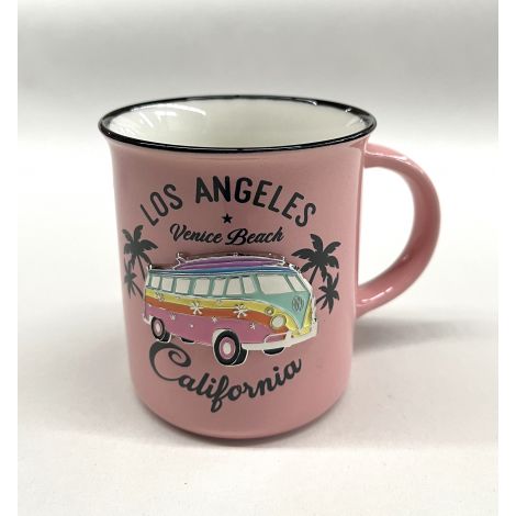  Pink LA mug Metal Plate rainbow