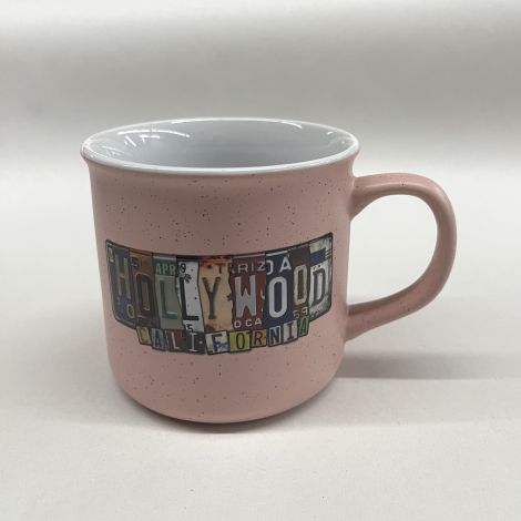  Pink California "Golden State" Mug using various license plates