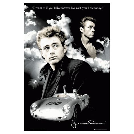  James Dean Clouds Poster