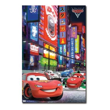  Cars 2 Racing In Tokyo Poster