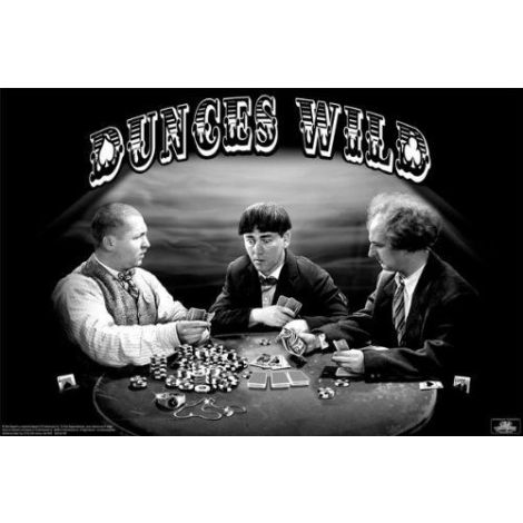  Three Stooges - Dunces Wild Poker Poster
