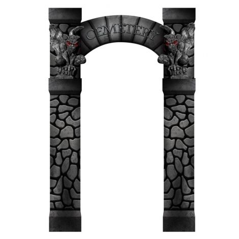 Cemetery Arch Entrance Cutout 2521