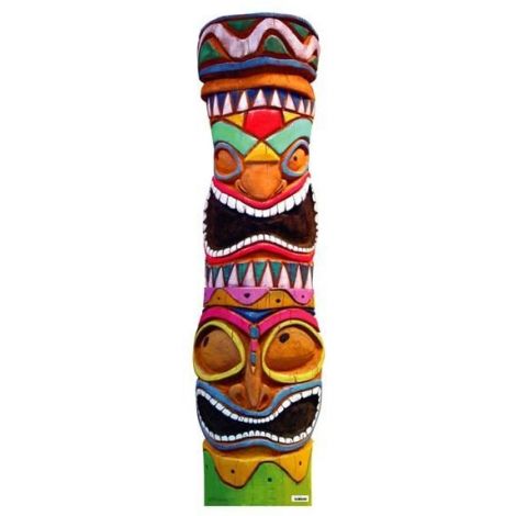 Tiki Totem Pole  - Luau Party Cutout #551