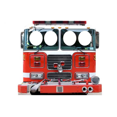  Place Your Face Cartoon Firetruck Standup #2546