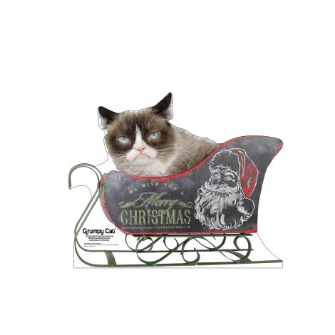 Grumpy Cat Christmas Cardboard Cutout *3048