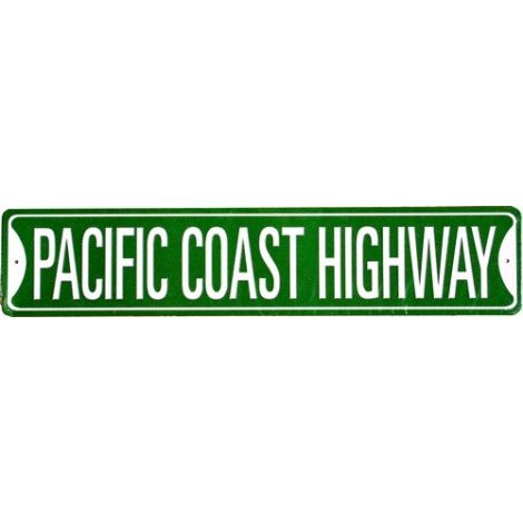  Pacific Coast Highway Tin Sign