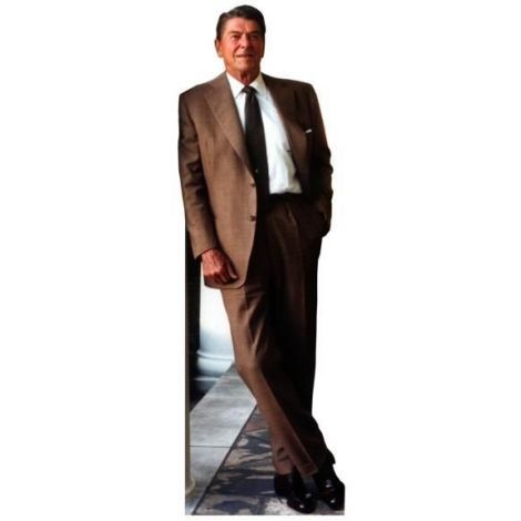 Ronald Reagan Cutout Brown Suit #573