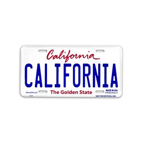  California License Plate