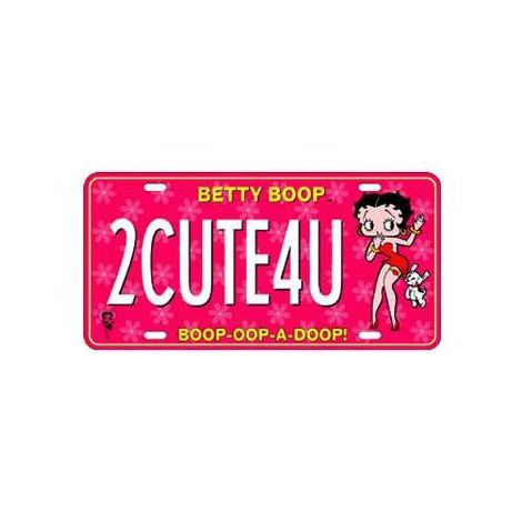  Betty Boop Licence Plate