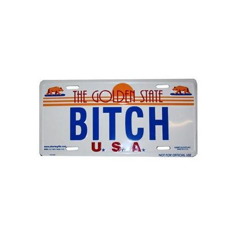  Bitc_h' License Plate