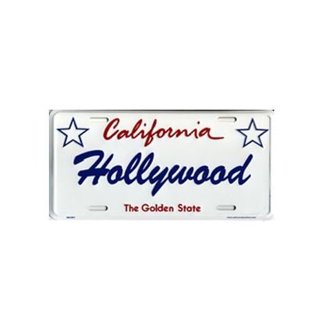  Hollywood California Signature License Plate