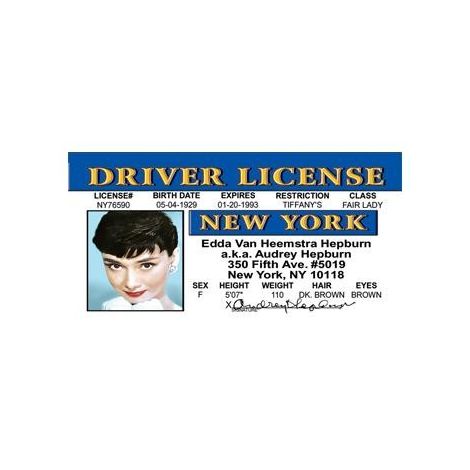  Audrey Hepburn Driver License