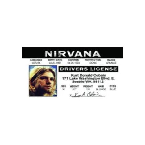  Kurt Cobain Driver License