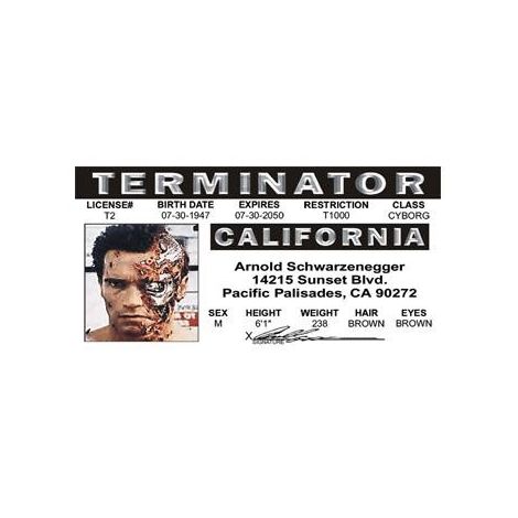  Terminator Driver License