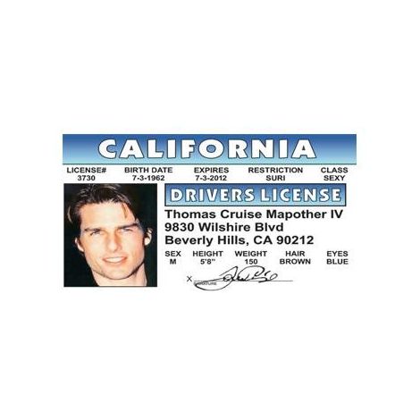  Tom Cruise Driver License