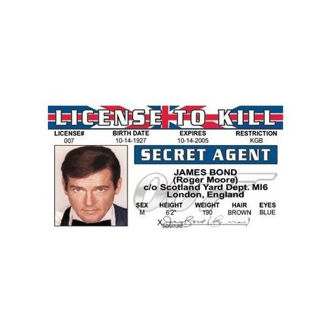  James Bond Roger Moore License to Kill