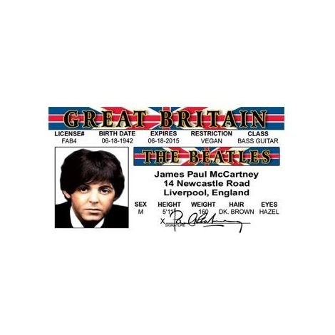  Paul McCartney the Beatles License