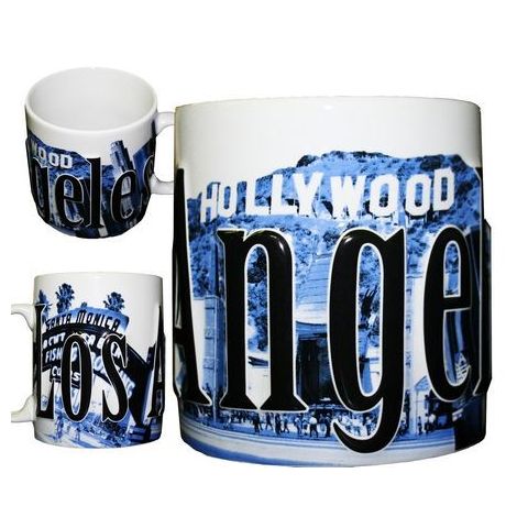  Los Angeles 18 OZ Embossed Coffee Mug