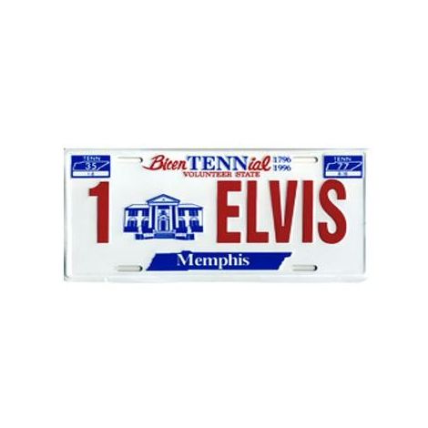  Elvis License Plate