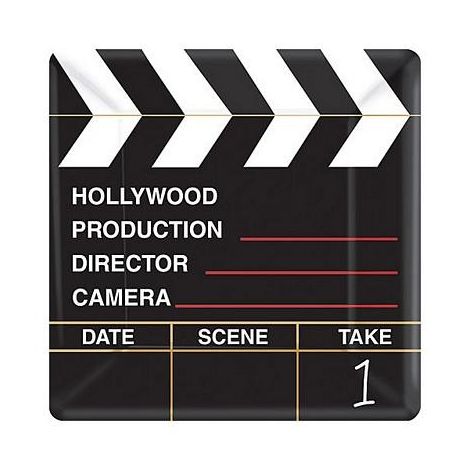  Large Director Cut Clapboard Paper Plates