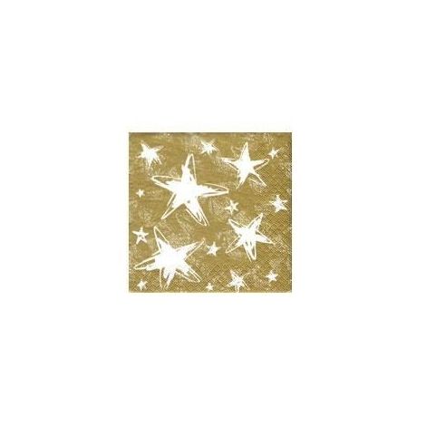  Gold Stars Lunch Napkins