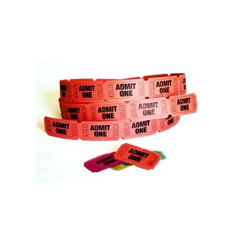  Admit One Tickets Orange (Roll of 25)