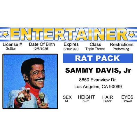  Sammy Davis Jr. Entertainer ID