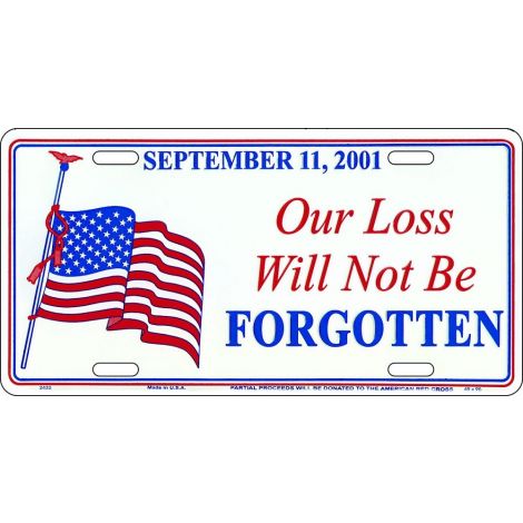  9/11  License Plate