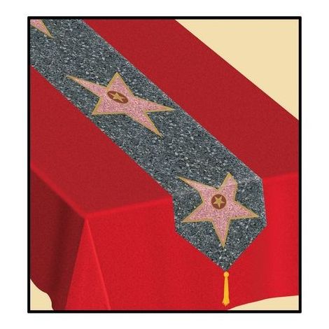  Printed Walk of Fame Stars table runner 