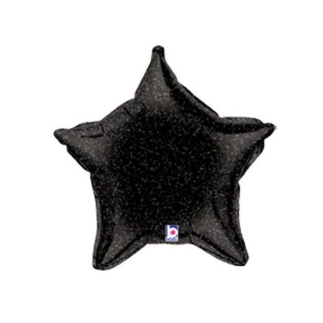  Black  Holographic Star Balloon