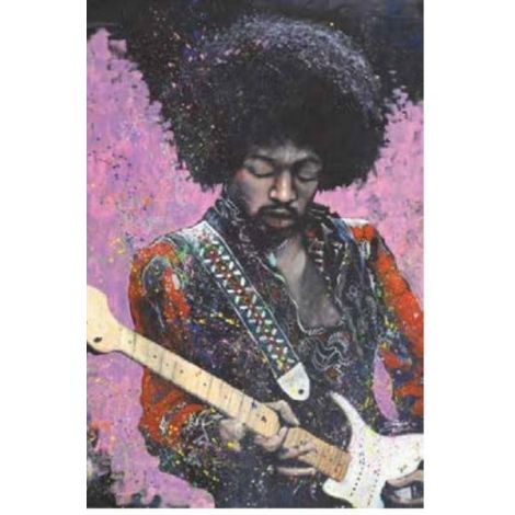  Hendrix Guitar Poster