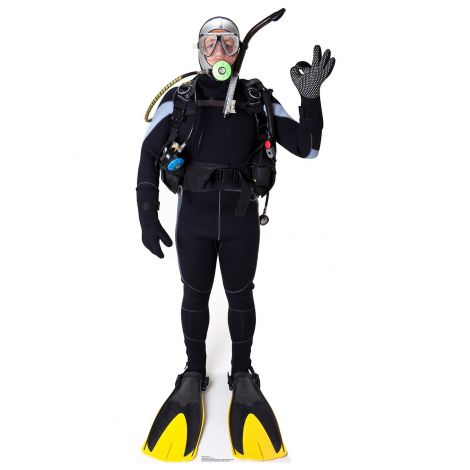  Scuba Diver Cardboard Cutout #1942