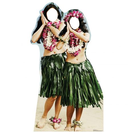  Hawaiian Hula Girls Standin Cardboard Cutout #1991