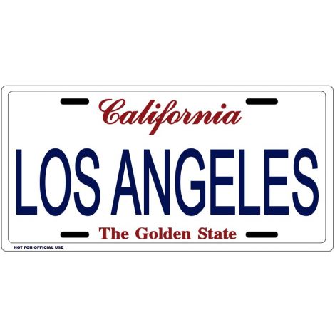  Los Angeles License Plate